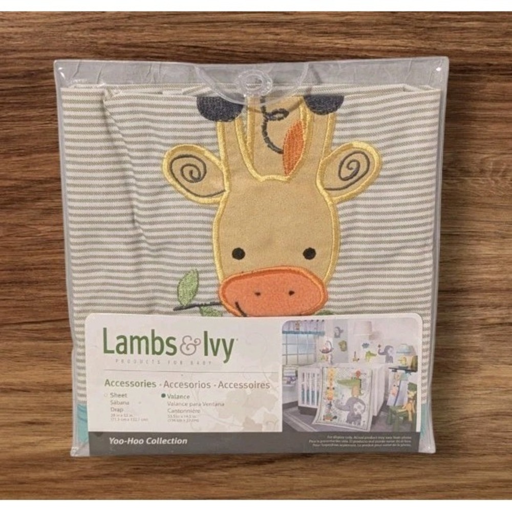 NEW Lambs & Ivy Window Valance Nursery Giraffe Yoo Hoo Collection Baby Decor